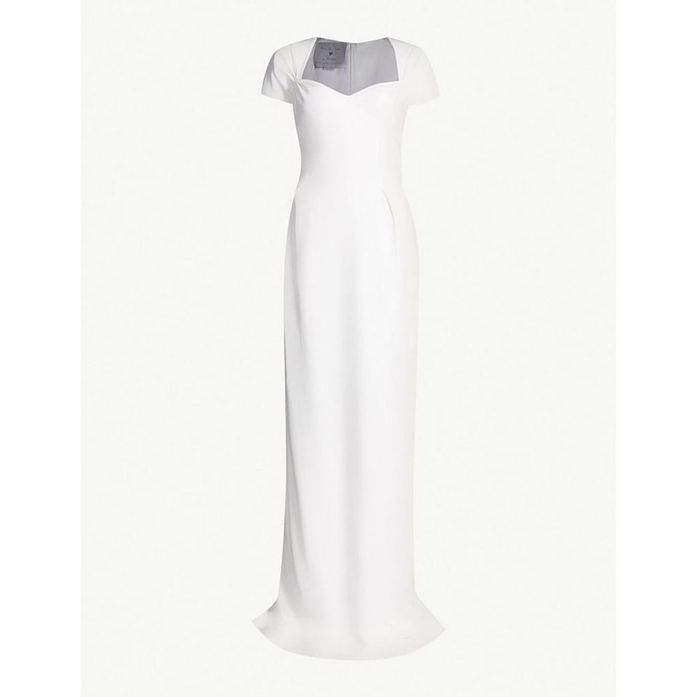 STELLA MCCARTNEY Rose Tie-back Stretch-cady White Gown US 10 $5200